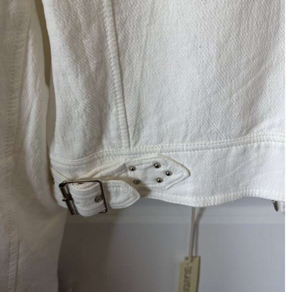 Blank NYC White Moto Jacket Lightweight Summer - Picture 5 of 6
